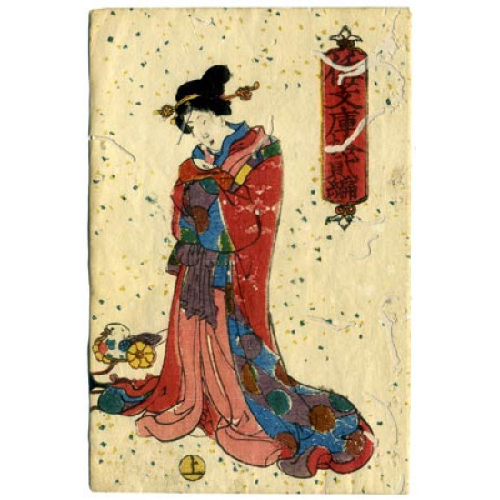 Цветы на снегу. Японская цветная гравюра эпохи Эдо. 19 в. 