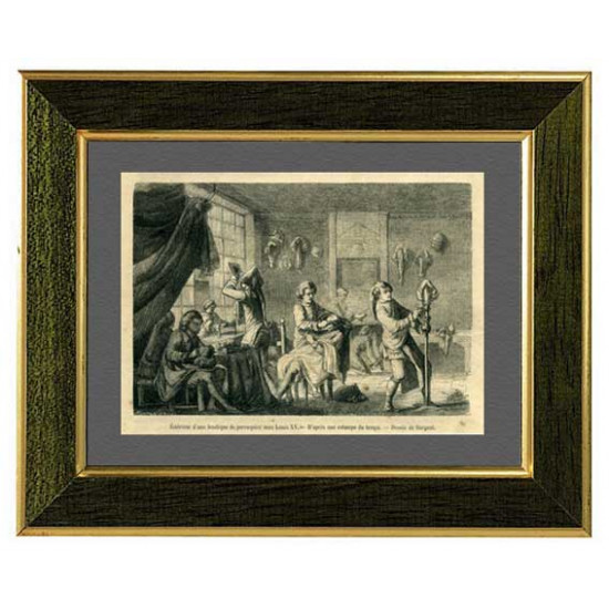 Ксилография 152. Бутик париков Луи XV. 1862