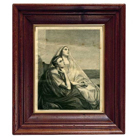 Ксилография 001. Св. Августин с матерью. 1862