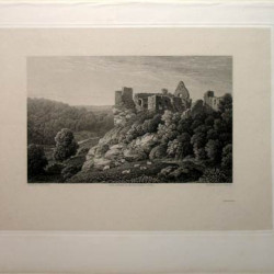 Гравюра № 180. Развалины замка. Английская гравюра. 1827.