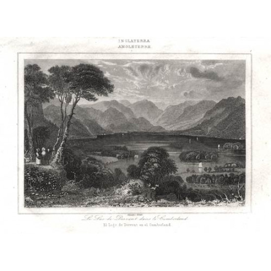 Гравюра № 010. El Lago de... Офорт на меди. 1820-е. Испанская гравюра