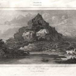 Гравюра № 013. Озеро Килларни. El Lago de Killarney. Офорт. 1820-е. Испания.