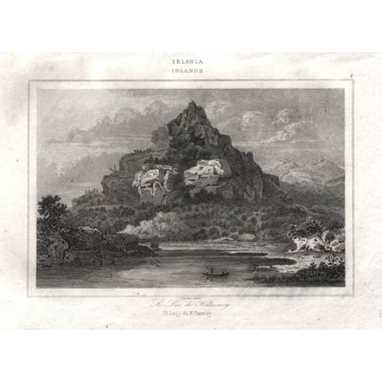 Гравюра № 013. Озеро Килларни. El Lago de Killarney. Офорт. 1820-е. Испания.