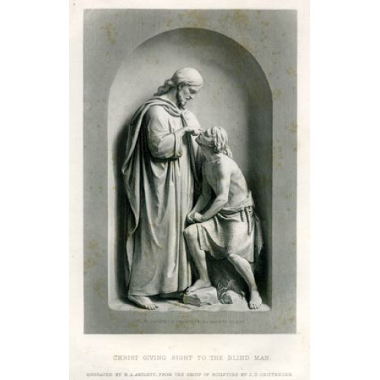 Гравюра № 038. Christ giving... 1876. Английская гравюра.