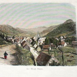 Гравюра № 129. Французский пейзаж, сер. 19 в. Turin. Цветная ксилография.