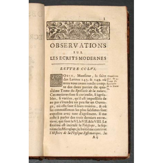 1739. Observations sur les ecrits modernes. Париж. 