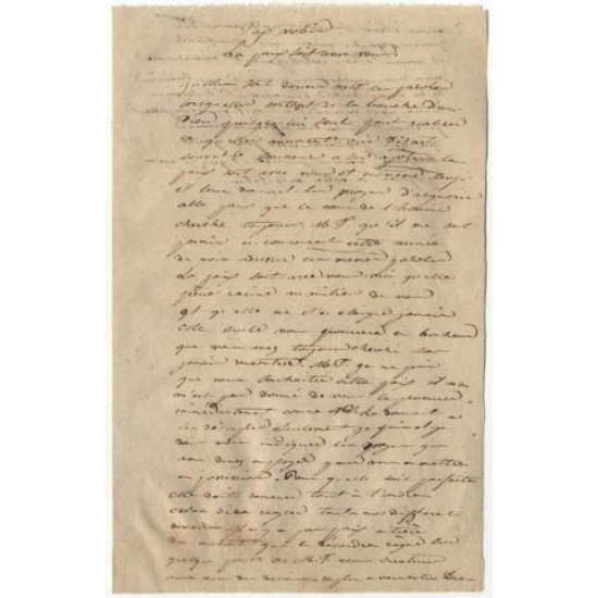 Письмо. Франция. 18 век. Рукописный документ.