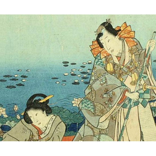 Тоекуни IV (Кунисада II). 1860. Японская цветная гравюра