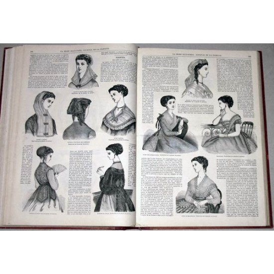 Иллюстрированная мода. La mode illustree. Журналы 1868 годовой комплект.