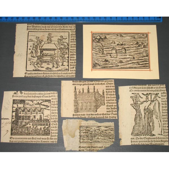 1550-1595 гг. 6 гравюр из книги Космография. Мюнстер. (к.9)
