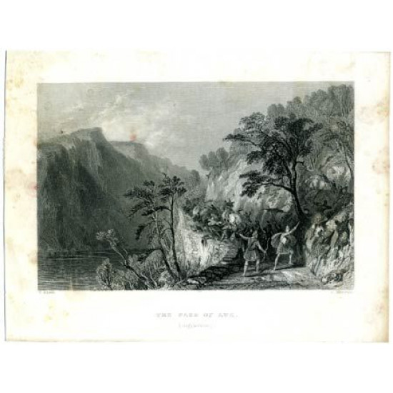 Гравюра № 239. THE PASS OF AWE. (Argyleshire). 1840-е. Англия. Офорт