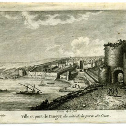 Гравюра № 300. Вид на порт Тангир и форт Камбриджо. Франция. 18 век