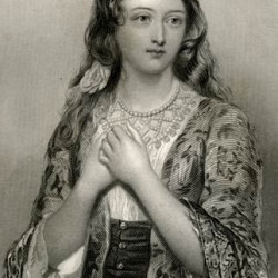 Гравюра № 307. Портрет красивой девушки. Франция. 1854 г. Гравер Джон Райт.