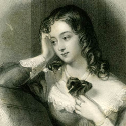 Гравюра № 320. Задумчивая девушка. Франция. 1854.