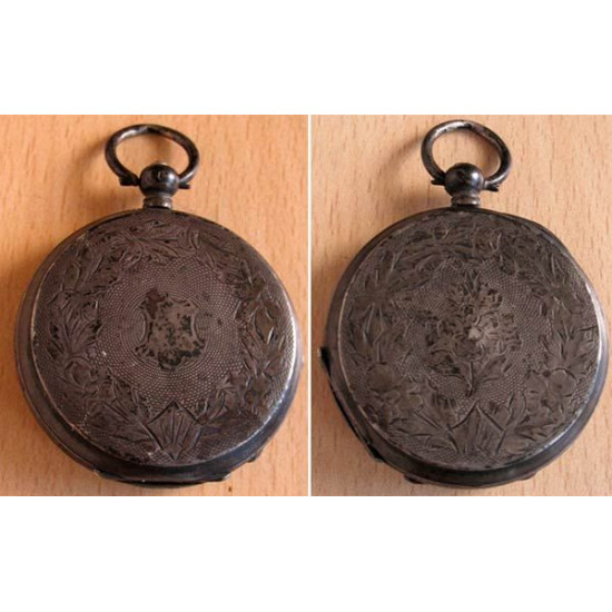 Часы карманные ИМПЕРИАЛЪ, 1880-е. Серебро, + цепочка