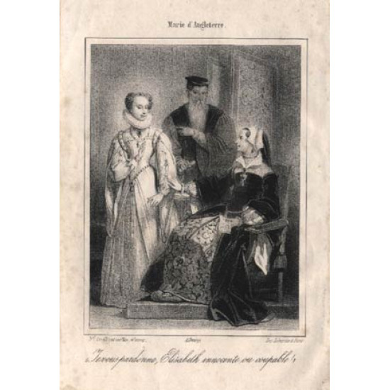 Гравюра № 173. Yevous pardonne, Elisabeth… Сер. 19 в. Франция. Литография.