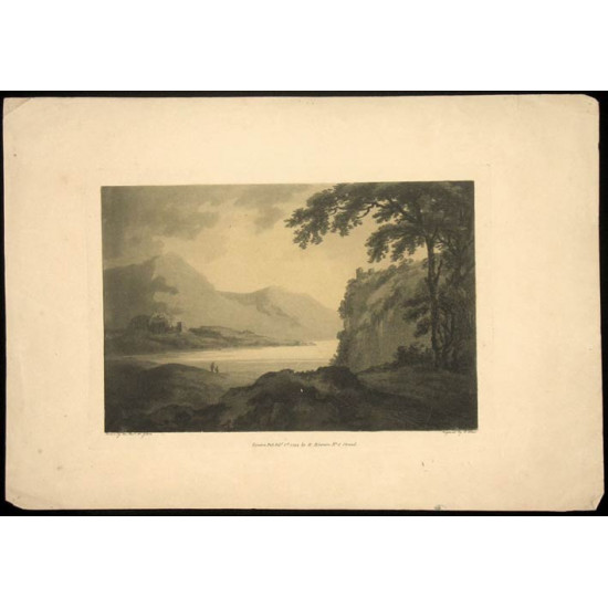 Гравюра № 022. Пейзаж. 1794. Английская гравюра. Акватинта. S.Alken.