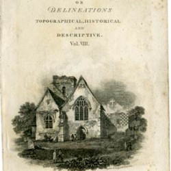 Гравюра № 233. Old House at Dunnington ..., Leicestershire. 1818. Англия. Офорт.